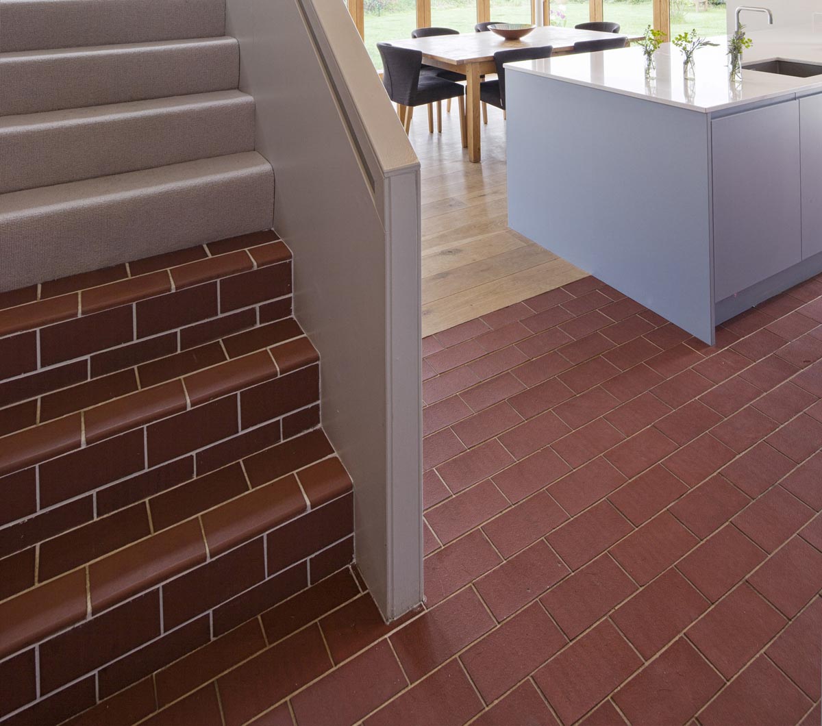 Red sales quarry tiles